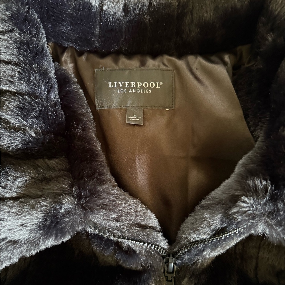 Liverpool Black Faux Fur Jacket - Picture 2 of 2